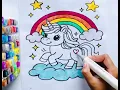 Coloring a Cute Unicorn with Markers Satisfying Coloring Short