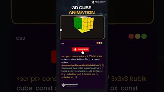 Create a Stunning 3D Cube with HTML CSS JavaScript Web Animation Tutorial