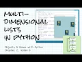 Multi-dimensional lists in Python Objects Games with Python Chapter 2 8