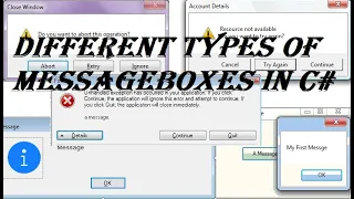 Different Types of Message-Boxes in WPF using C