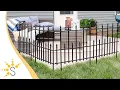 Sunnydaze Set of 5 Cambridge Steel Decorative Finial Border Fence - 24-Inch-HBM-598