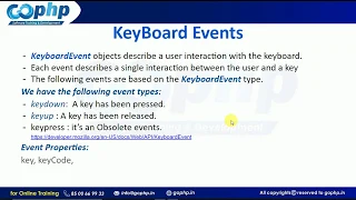 33 - Keyboard Events Events in JavaScript JavaScript Tutorial for Beginners