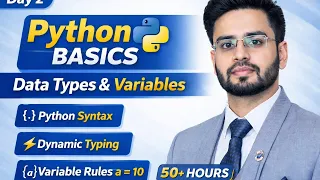 Python Complete Tutorial 2026 Day 2 Python Basics Data Types Variables Explained FREE
