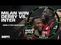 Milan derby FULL REACTION Did AC Milan keep the Serie A title race alive vs Inter ESPN FC