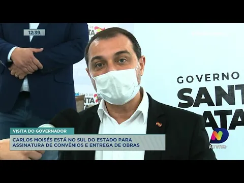 Governador Carlos Moisés cumpre agenda na região Sul nesta quinta-feira