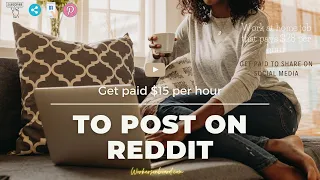 Get paid 15 per hour to post on from home in 2 weeks