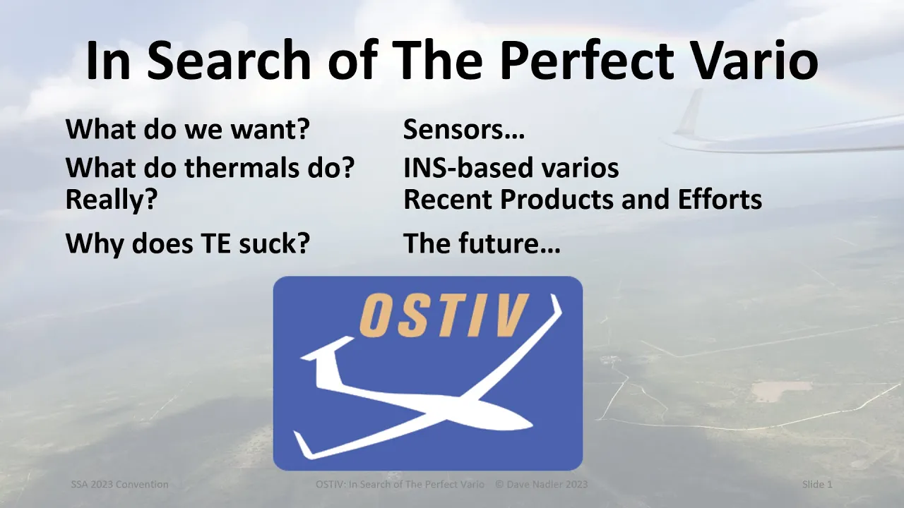 In Search of The Perfect Vario - 2023 OSTIV/SSA Lecture