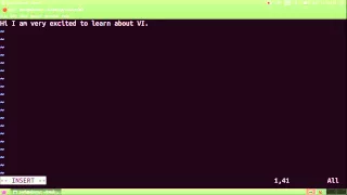 Insert mode in vi vim vi for beginners Part 5
