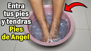 Ella sumerge sus pies en Enjuague Bucal🦶 Cuando sepas el porque querrás hacer lo mismo