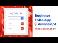Todo App Vanilla Javascript Part 2 Javascript
