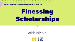 Winter 2025 Finessing Scholarships