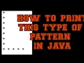 How To Print Alphabet L Pattern In Java