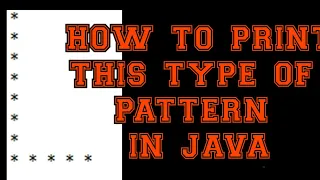 How To Print Alphabet L Pattern In Java