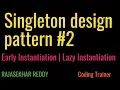 Singleton design pattern in Java Early Instantiation Lazy Instantiation Coding Trainer