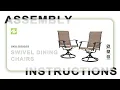 Nuu Garden DS002S Outdoor Swivel Dining Chairs ASSEMBLY INSTRUCTIONS