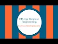 CIS-254 Common Table Expressions