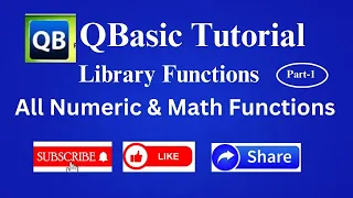 Qbasic Library Functions Qbasic Numeric Functions Qbasic Mathematical Functions In Hindi
