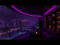 (No Ads) ⛈️ Rainy Night in a Luxury Miami Penthouse | Window Rain & Deep Sleep Ambience
