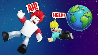 SURVIVING THE TALLEST SLIDES in Roblox 🌀🌀 Khaleel and Motu Gameplay