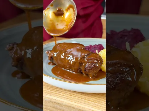 🥩 Rouladen wie im Restaurant - butterzart und mit einer richtig kräftigen Soße!