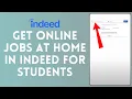How to Get Online Jobs at Home in Indeed For Students 2024 Indeed Tutorial
