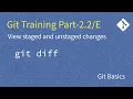 Git View staged and unstaged changes git diff command Git basics
