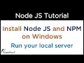 How to install Node JS in Windows Run local web server in Node Create first application on Node
