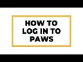 Log in to PAWS