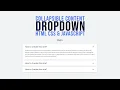 FAQ Accordion Drop Down using HTML CSS JavaScript Collapsible Content Drop Down JS