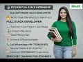 Python Full Stack Internship Internship Certificate Project DLK Software Solutions