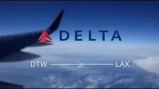 Delta Airlines Boeing 757 DTW - LAX Incredible Mountains Welcome Aboard