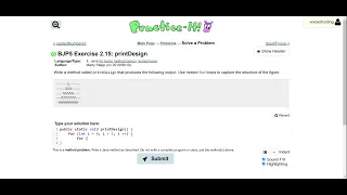 Exercise 2 15 printDesign Java Tutorial Practice-It