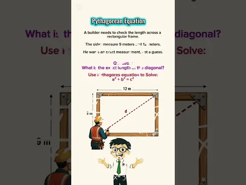 Exact Every Time! 🔺 9–12–15 Triangle Trick #shorts #pythagoreantheorem