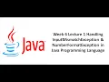Handling InputMismatchException and the NumberFormatException in Java Programming Language