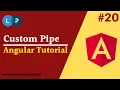 Create Custom Pipe in Angular Use of pipe in angular Angular Tutorial Learning Points