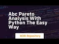 abc pareto analysis with python the easy way