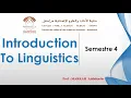 Introduction to Linguistics - Semantics
