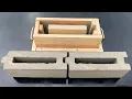 Design cement brick mold from simple pine wood