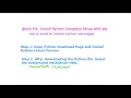 Quick Fix Install Python Complete with pip