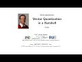 VQ 0 - Vector Quantization in a Nutshell 8 min