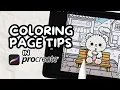 How to Make Cute Character Design Coloring Pages Procreate Tutorial for Beginners