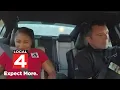 Watch Megan Woods goes for a spin with a professional driver