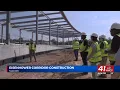 Macon-Bibb Commissioners tour new amphitheater at Macon Mall as construction continues
