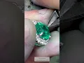 Download Lagu personalized AAA top quality cushion Colombian emerald and jumbo VS diamond pave halo in platinum