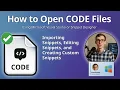 CODE File Format Import Visual Studio Snippets