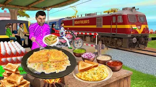 Railway Gate Par Bread Omelette Famous Street Food Hindi Kahani Moral Stories Funny Comedy Video