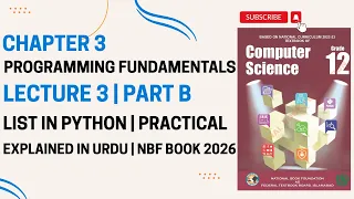 How to Perform List Operations in Python Class 12 Computer Unit 3 Programming Jupyter Notebook