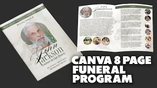 Step by Step How to Design 8 Page Funeral Program in Canva