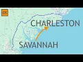 Driving Savannah Georgia to Charleston South Carolina 4K - Road Trip Drive