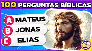 100 PERGUNTAS BÍBLICAS DE NÍVEL FÁCIL, MÉDIO E DIFÍCIL (PARTE 1)| QUIZ BÍBLICO